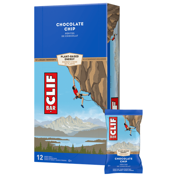 Barre énergétique Bar de CLIF aux brisures de chocolat 12x68g