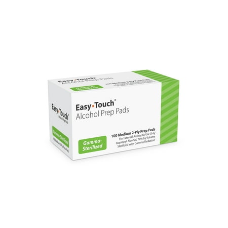 EasyTouch 2-Ply Alcohol Sterilized Pads, Medium, 100