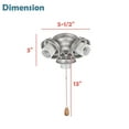 thumbnail image 4 of Aspen Creative Corporation 3 - Light Ceiling Fan Branched Light Kit, 4 of 4