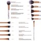 thumbnail image 2 of Juego de brochas de maquillaje de mármol con soporte para brochas, correctores en polvo sintéticos de primera calidad para mezclar sombras de ojos, juegos de brochas de maquillaje facial (10 piez, 2 of 5
