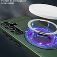 thumbnail image 4 of Dteck for Galaxy S24 Case, Shockproof Rugged & Kickstand Strong Magnetic Heavy Duty Drop Protection Slide Lens Protection Case for Samsung Galaxy S24,Darkgreen, 4 of 5