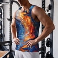 thumbnail image 5 of Disketp Galactic Dog Swirls Art Men's Workout Tank Tops Sleeveless Gym Shirt Quick Dry Fitness Bodybuilding Sleeveless T Shirt-Large, 5 of 7