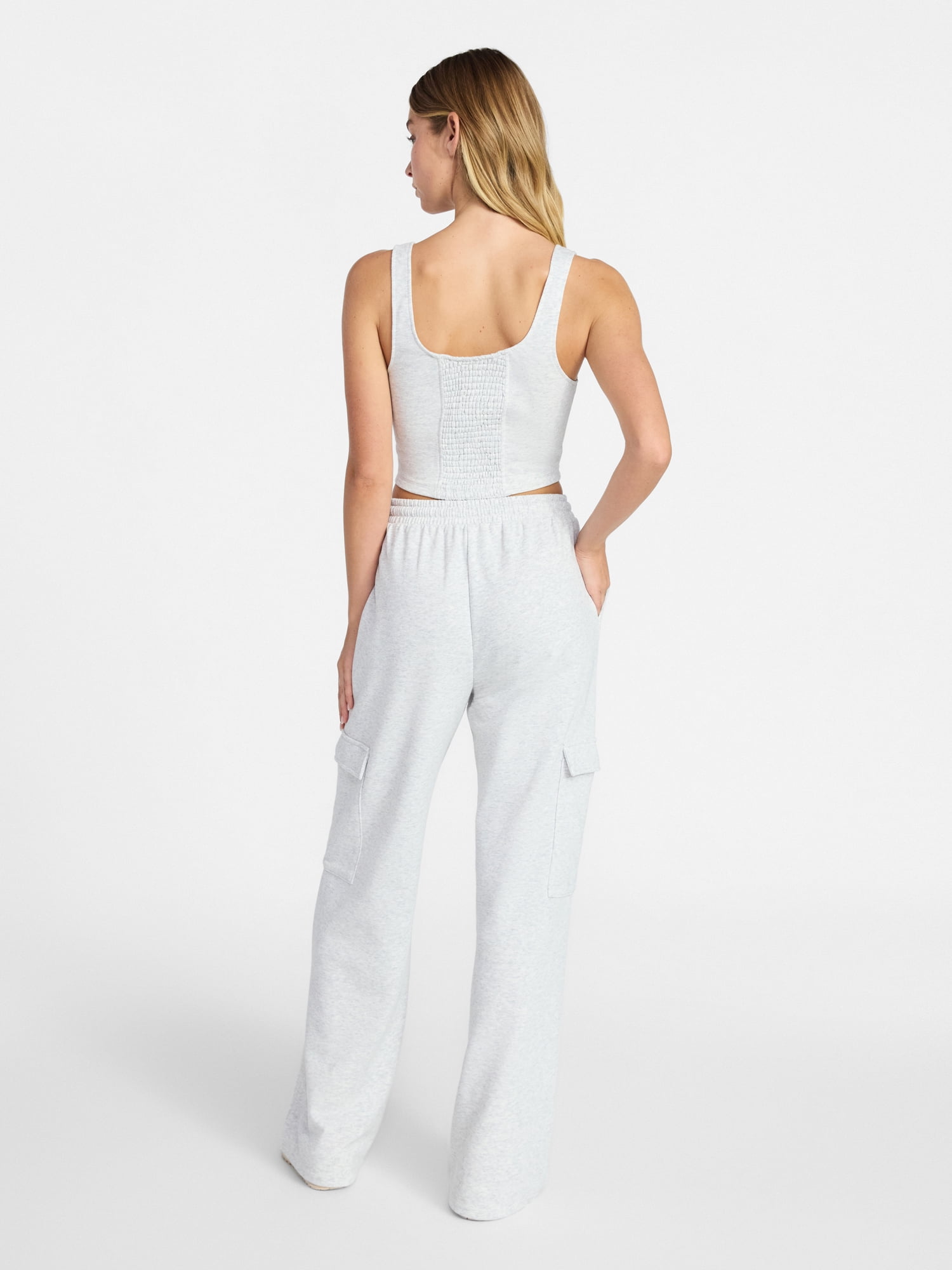 No Boundaries Bustier Tank and Cargo Pant Set, 2-Piece, Women's and Women's Plus Sizes XXS-4X