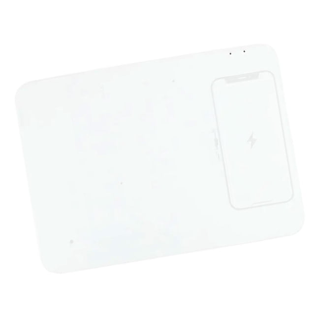 Bunblic Wirelesses Charging Mouse Pad Multifunctional over Temperature Protection Comfortable Compact Portable for Desktop Esports Pros White