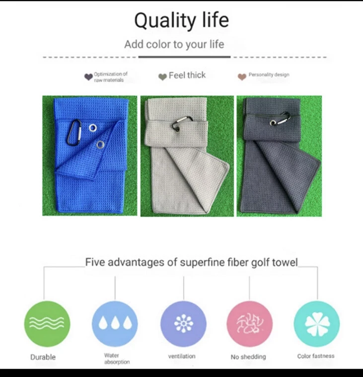 CIRCLE- Golf Towel With Hook