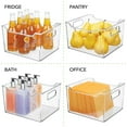 thumbnail image 4 of mDesign Plastic Kitchen Pantry/Cabinet Storage Bin w/Handles - 8 Pack - Clear, 4 of 8