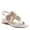 WHITE MULTI, variant on Azura Women's BROIDER Buckle Sandals - Leather Upper, Cushioned Footbed, Adjustable Slingback