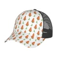 thumbnail image 6 of Lsque Cute Carrot Print Printed Trucker Hat - Baseball Cap for Men Women - Breathable Mesh Side, Adjustable Fit - for Casual Wear, 6 of 7
