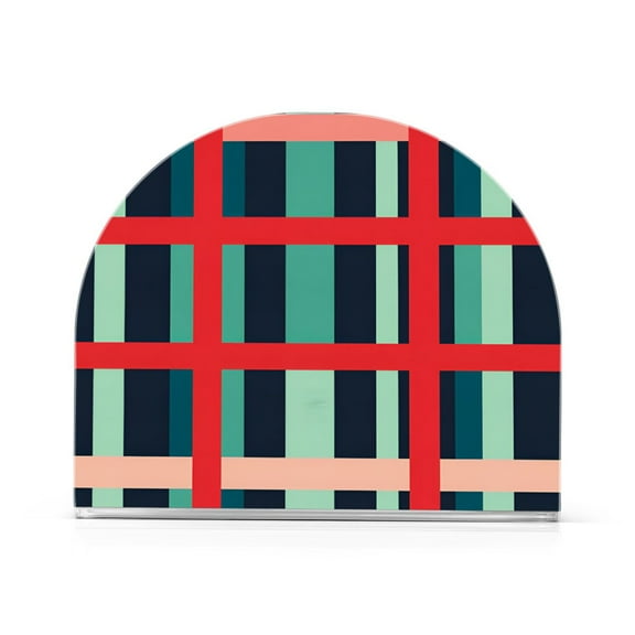 Yayeee Napkin Holder for Table Kitchen Paper Tissue Organization, Green Plaid