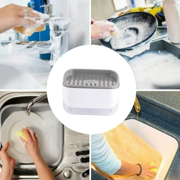 Dispensador de jabón para lavar platos en el fregadero, dispensador de jabón para platos, dispensador de jabón para platos de encimera, dispensador de jabón para cocina, experiencia incomparable