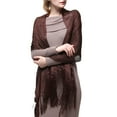 thumbnail image 3 of Women's Wedding Evening Shawl and Wrap Glitter Metallic Party Dresses Scarf with Fringe, 3 of 3