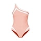thumbnail image 4 of TaTaai Women's One Piece Swimsuit One Shoulder Design Color Block Tummy Control Slim Fit Stylish Bathing Suit Soft Comfortable Fabric for Beach Pool Vacation Gift, 4 of 6
