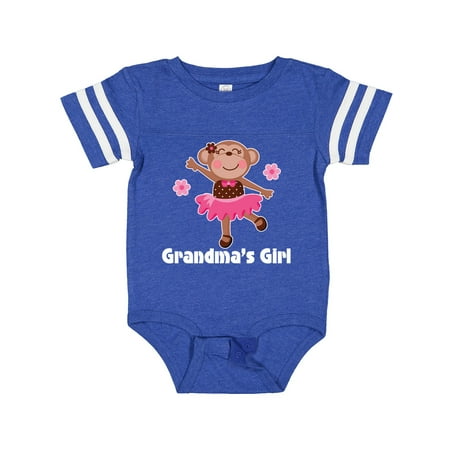 

Inktastic Grandmas Girl Ballerina Monkey Gift Baby Girl Bodysuit