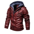 thumbnail image 1 of Chaqueta de cuero de moda, sencilla y generosa, chaqueta de cuero, chaqueta casual para hombre, 1 of 5