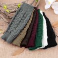 thumbnail image 3 of KAIYANG Guantes de medio dedo para mujer, guantes de lana suaves y cálidos para el invierno, guantes de brazo tejidos, mitones suaves y cálidos, unise, 3 of 4