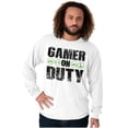 thumbnail image 3 of Gamer On Duty Video Games Nerdy Geeky Men's Long Sleeve Tee T Shirt Brisco Brands X, 3 of 6