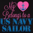 thumbnail image 3 of CafePress - Heart Navy Sailor Women's Dark T Shirt - Women's Traditional Fit Dark T-Shirt, 3 of 4