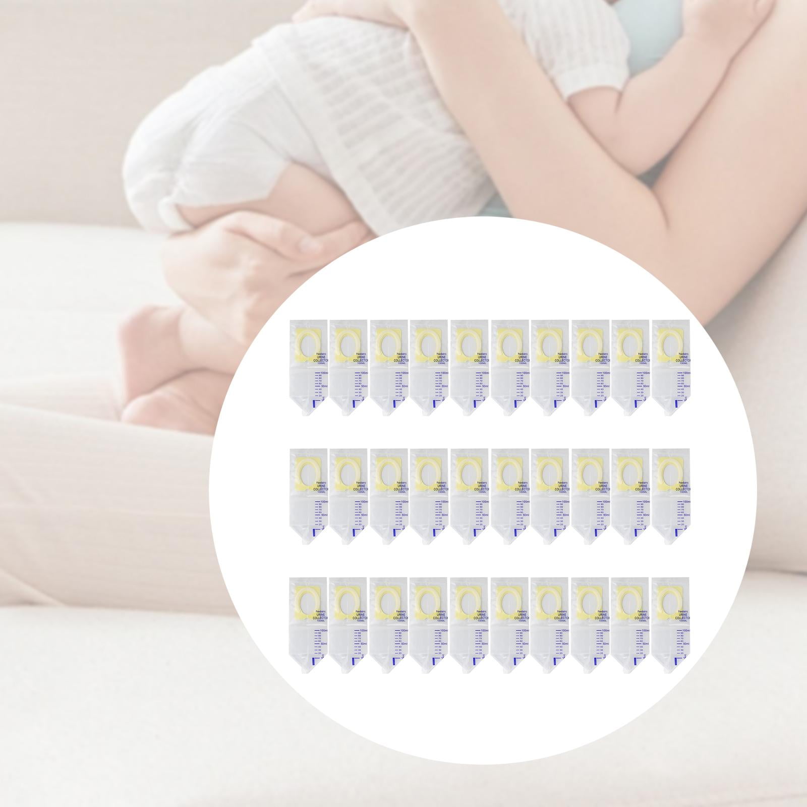 Bothyi 30 Pieces Pediatric Urine Bags Child Clear Urine Catchers for Camping Travel 100 ml