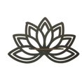 thumbnail image 1 of Wall Shelf Wood Floating Shelves Wall Art Lotus Designed Storage Display Rack, 1 of 8