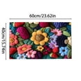 thumbnail image 3 of Hearth & Gear Strawberry Floral Carpet Mat Soft Polyester Fiber Floor Rug For Home Kitchen Bathroom Living Room Winter Throws for Couch Large Soft Blanket Polyester Blankets Size Fall Blanket Silk, 3 of 6