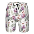 thumbnail image 4 of Yiaed Orchids Flowers Print Men's Swim Trunks with Lining Quick Dry Sports Shorts Beach Shorts Boardshorts-, 4 of 5