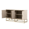 thumbnail image 6 of Modern Style Four-Door Metal Handle Storage Cabinet, Adjustable Shelves - Pack of 1, 6 of 15