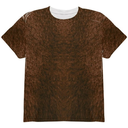 Halloween Beaver Costume All Over Youth T Shirt