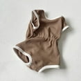 thumbnail image 6 of Weebloom Baby Girl Clothes Set Boys Clothes Knitted Sleeveless Jumpsuit Bodysuit Summer Girls Romper Coffee 0-3 Months, 6 of 7