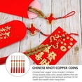 thumbnail image 3 of Niceauty 6pcs Chinese Knot Lucky Hanging Pendants Red Polyester Home Ornament Car Decoration, 3 of 6