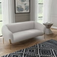 thumbnail image 5 of LeisureMod Three-Seater Sofa Upholstered in Velvet Wide Couch with Powder-Coated Gold Iron Legs Padded Seat and Back for Modern Home, Living Room, Office Zuno Collection, 5 of 11