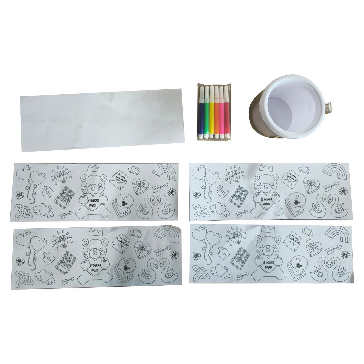 Célébrer mug art kit avec stylo aquarelle comme cadeau DIY