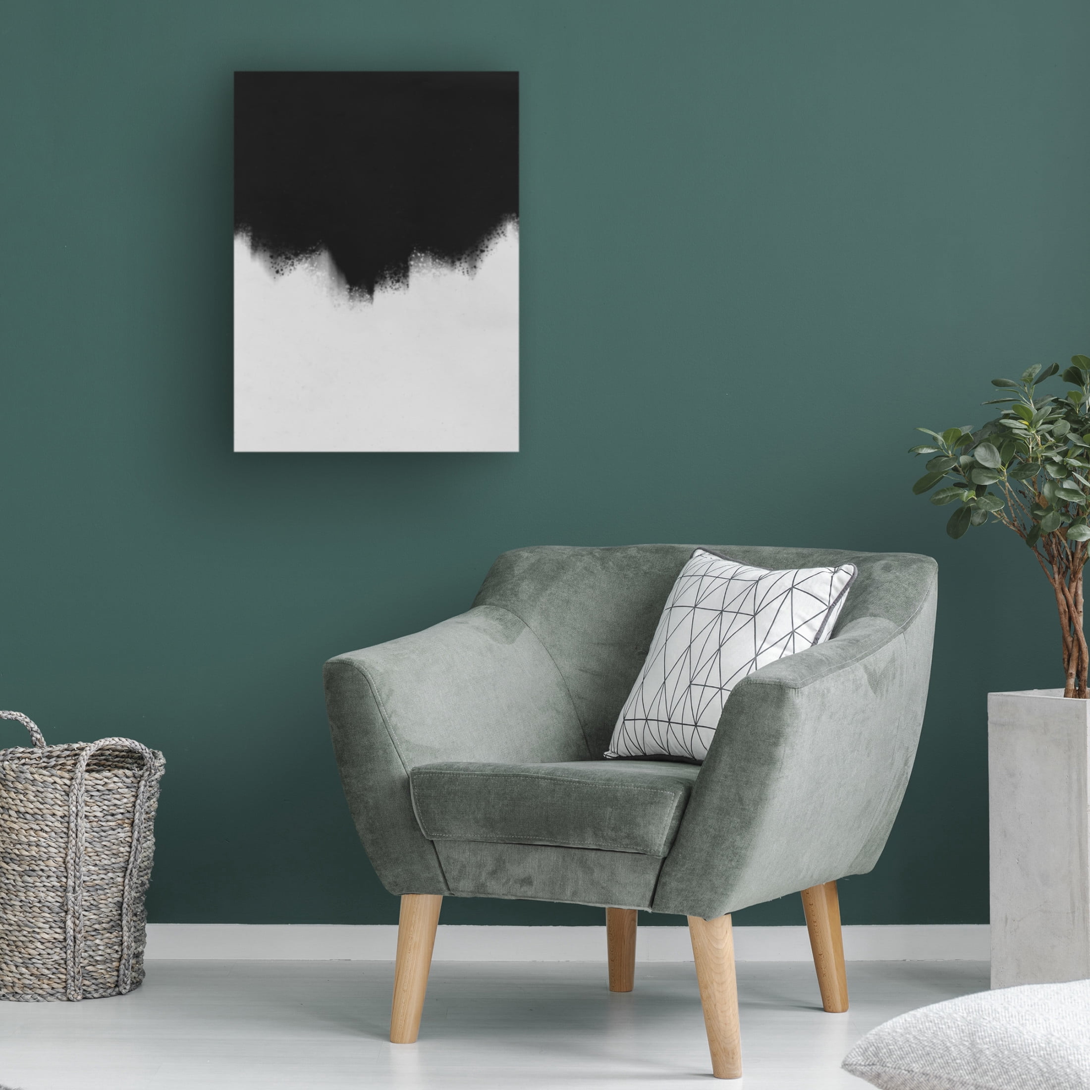 Canvas Wall Art - Treechild 'Black and Concrete' Wall Art for Living Room, Bedroom, or Office D?cor by Trademark Fine Art - 35 x 47 Inches