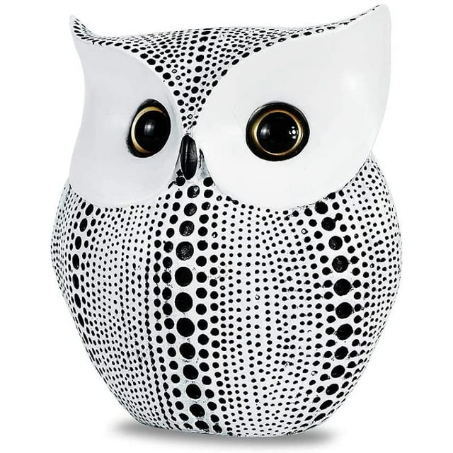 Statue Sculpture Hibou pour Maison, Bureau, Étagère, Décoration de Support TV