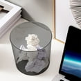 thumbnail image 5 of ufehgfjh Garbage Can Desktop Clear Trash Can Plastic Trash Can Small Countertop Trash Can for Office Dresser, 5 of 7
