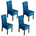 thumbnail image 4 of ORDDIART 4Pcs Computer Chair Covers Stretch Dark Blue Polyester Spandex Spill Resistant For Office Party Meeting, 4 of 7