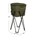 thumbnail image 2 of Household Essentials Thermal Standing Cooler with Travel Bag, Heavy-Duty Polyester, Black Powder Coated Steel Legs, Leak-Resistant PE Liner, Zippered Lid and Quick Access Top, Foldable, Olive Green, 2 of 11