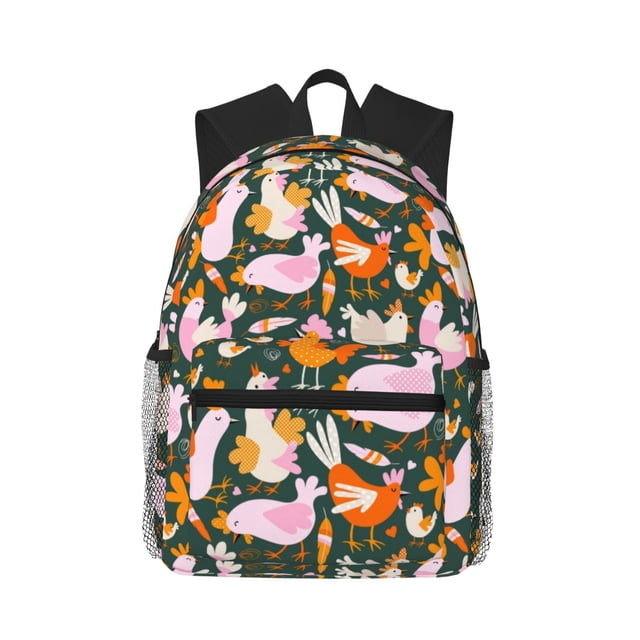 Easygdp Roosters and Chicks Mochila Casual para Portátil, Mochila para Escuela, Viajes, Negocios