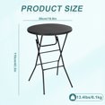 thumbnail image 2 of 31.5" Round Portable Cocktail Table, Folding Plastic Picnic Table with Detachable Legs, Lightweight Waterproof Table for Outdoor Activities (Black 1-Pack), 2 of 8
