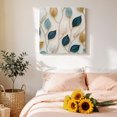 thumbnail image 4 of Canvas Wall Art, Blue Beige Leaf Framed Canvas Prints for Bathroom Kitchen, Farmhouse Summer Botanical Watercolor Gallery Wrapped Wall Decor for Home Office, Gifts, 10"x10" Ship Next Day, 4 of 9