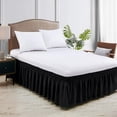 thumbnail image 2 of Dosaele Wrap Around Bed Skirt 12” inch Drop Easy Care Microfiber Made Bedskirts (Full-Light Grey), 2 of 6