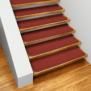 Stair Treads Set Of 12 Skid Resistant Carpet Stair Treads Brick Red 8 In