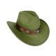thumbnail image 4 of Sombrero de vaquero para mujeres y hombres, sombrero para el sol, para acampar, carnaval, accesorios de disfraz, viaje Verde, 4 of 8