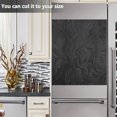 thumbnail image 4 of Dailycode Dishwasher Magnet Cover Magnetic Fridge Door Cover Home Kitchen Decor, Black Elegant Swirling Plants, 23"x 26", 4 of 6
