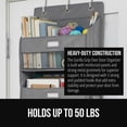 thumbnail image 3 of GORILLA GRIP Over Door Organizer Holds 50lbs 5 Shelf Hanger for Bedroom, Bathroom 58x15 Inches Gray, 3 of 9