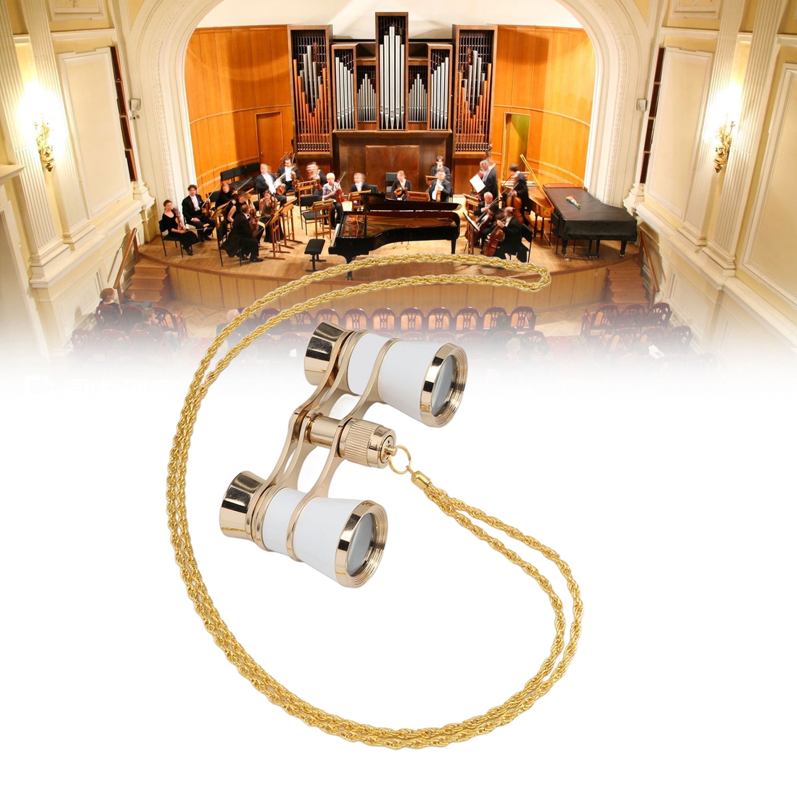 Jumelles D'Opéra 3X25 Grand Angle HD Avec Chaîne - Parfaites Pour Théâtre, Concerts Et Spectacles