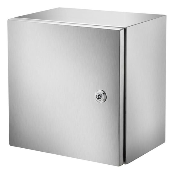 NEMA 4X Stainless Steel Enclosure 12x12x8", IP66 Waterproof Electrical Box, Outdoor Indoor Junction Box with Mounting Plate, DIY Project Case