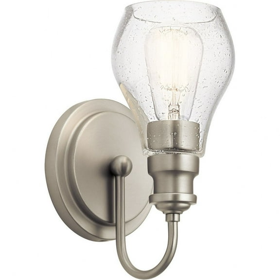 45390NI Kichler Lighting Greeier - 1 Light Wall Sconce - with Transitional inspirations - 10.25 inches tall by 5.5 inches wide-Brushed Nickel Finish