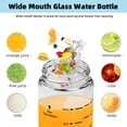 thumbnail image 3 of Botellas de jugo de vidrio Chunmo, 350 ml, paquete de 4 con tapas de acero inoxidable, 3 of 7