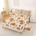 thumbnail image 2 of Erosebridal Fire Fighting Truck Bed Sheets for Kids, Cute Cartoon King Sheets, 4pcs, 2 of 5