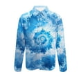thumbnail image 4 of PNTUTB Men's Fashion Tie-dye Personality Collared Button Down Everyday Casual Long Sleeve Comfortable Blouses, 4 of 6